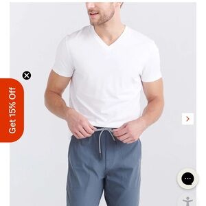 SAXX droptemp cooling cotton slim fit undershirt sz men large